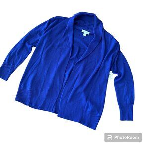 NWT Coldwater Creek Wool Blend Shawl Open Front Cardigan Size Medium
